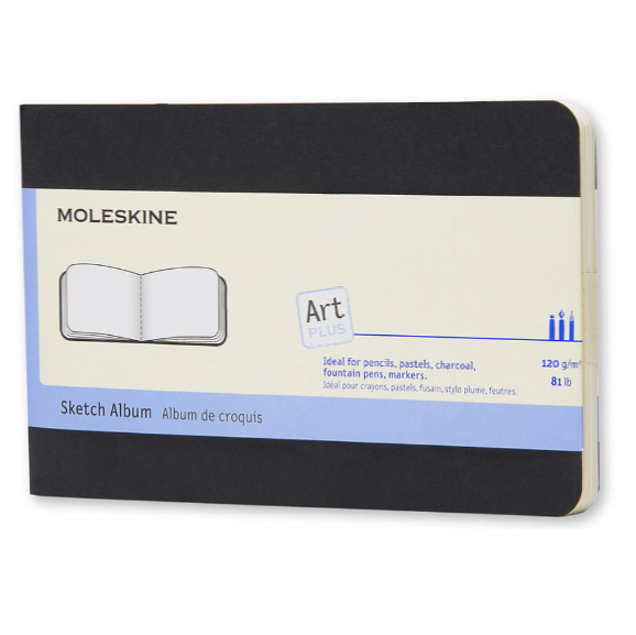 Блокнот Moleskine Art Cahier [artska2] 88 л без разлиновки черный