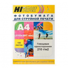 Фотобумага Hi-Image Paper A200402U A4, 210 г/м2, 100 л., покрытие - глянцевое