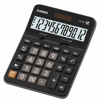 Калькулятор Casio DX-12B-W-EC черный