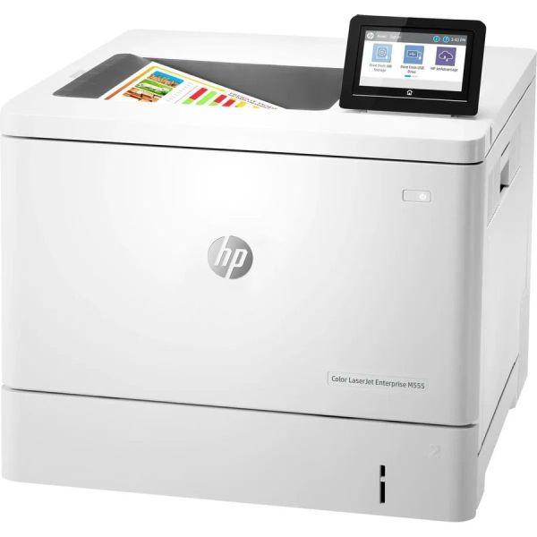 Принтер HP M555dn [7zu78a], лазерный, белый