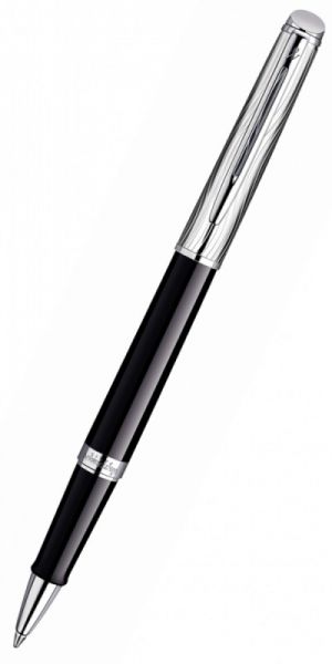 Ручка роллер WATERMAN Hemisphere Deluxe (S0921130) Black CT (F) чернила: черный нержавеющая сталь блестящий хром