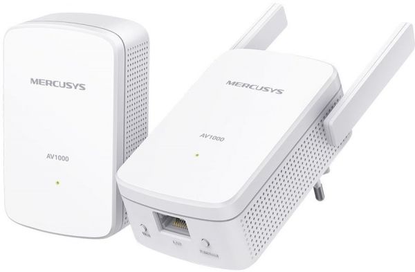 Сетевой адаптер Mercusys MP510 KIT Powerline Gigabit Ethernet, белый