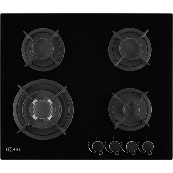 Варочная поверхность ZUGEL ZGH603B газовая черный